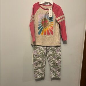 Garanimals Pink and Cream Pajama Set with Sunburst Design